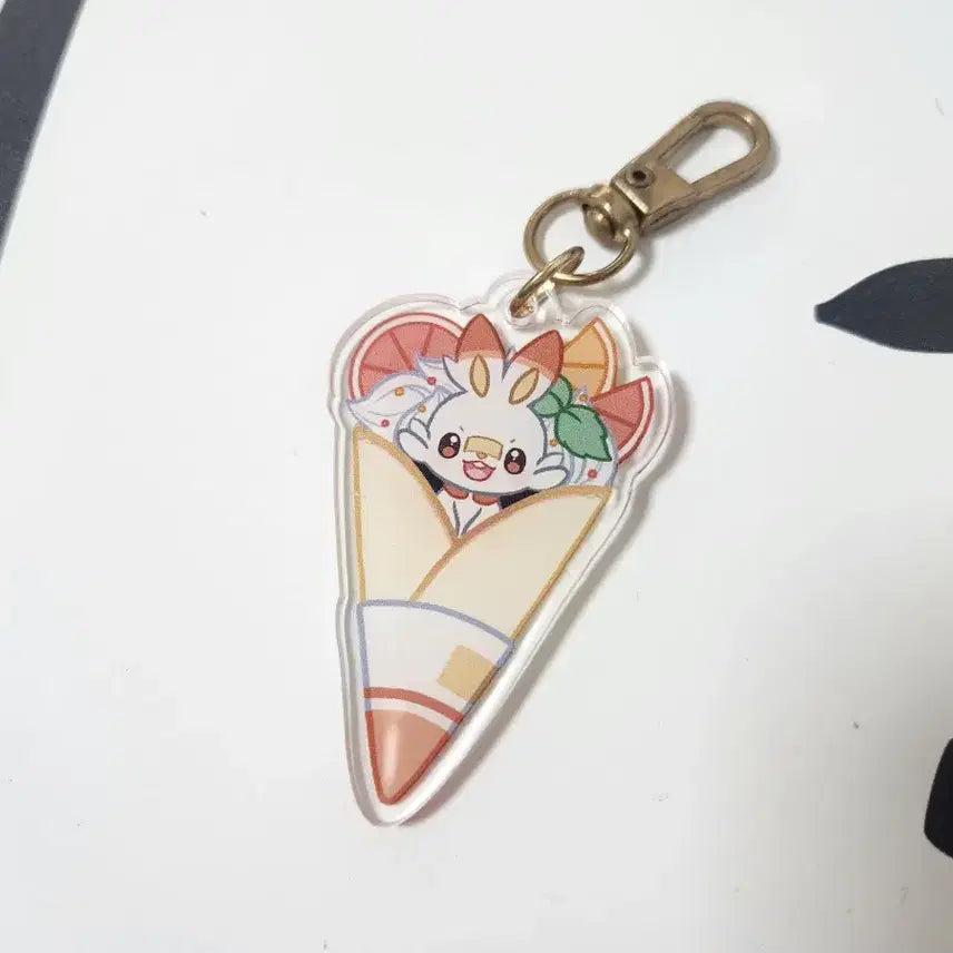 [BUNJANG] Pokemon Scorbunny Acrylic Keyring / 포켓몬 비공식 굿즈  염버니 아크릴키링