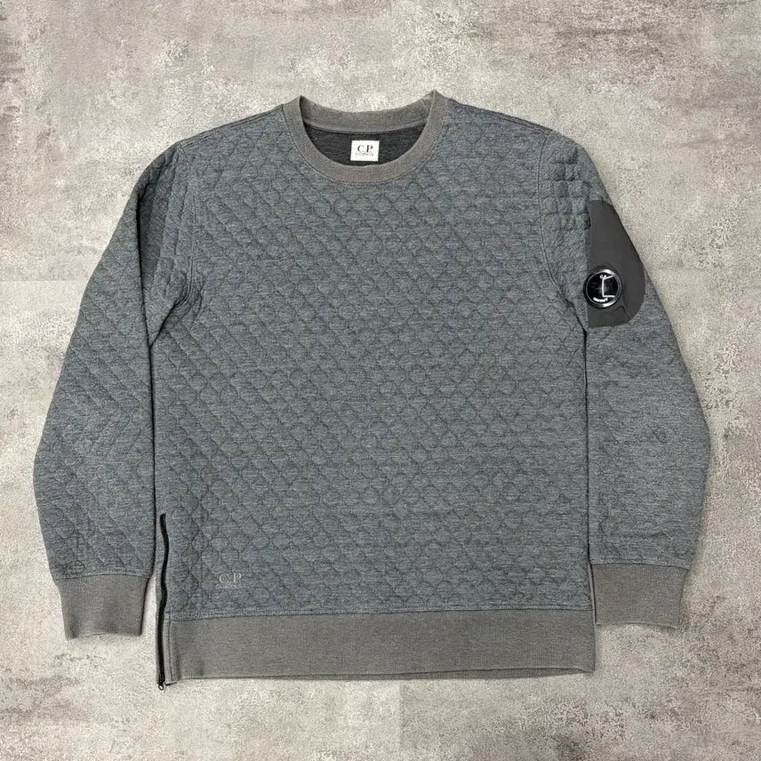 [BUNJANG] CP Company Lens Waffle Sweatshirt Grey / CP컴퍼니 렌즈 와플 맨투맨 그레이