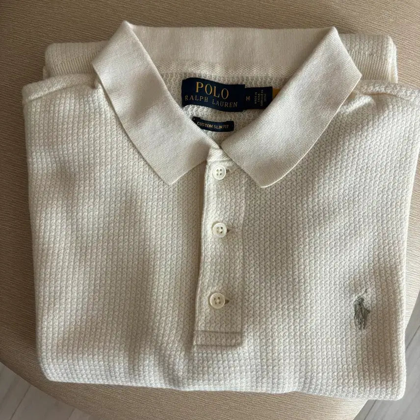 [SOLD OUT] 폴로 랄프로렌 텍스쳐드 폴로 셔츠 커스텀 슬림핏 M