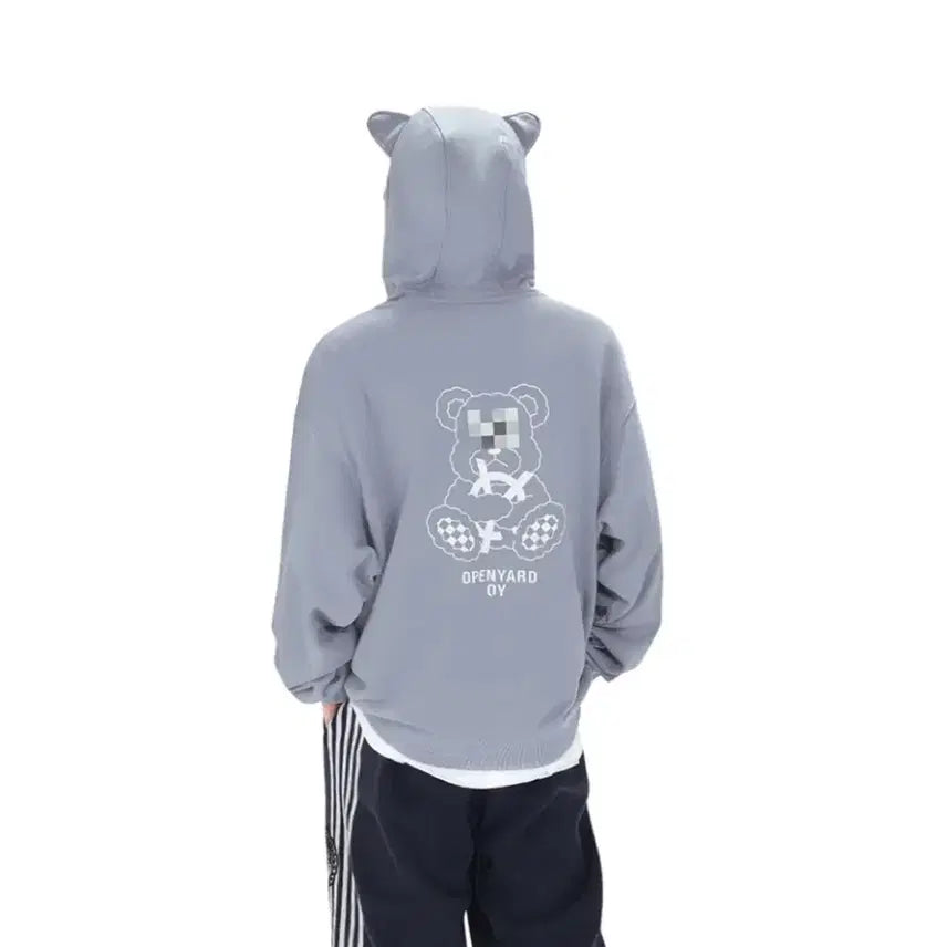 [BUNJANG] OY Mosaic Odolly Hoodie Zip-up (Blue Gray) / (택O) 오와이 OY 모자이크 오돌리 후드집업 (블루그레이)
