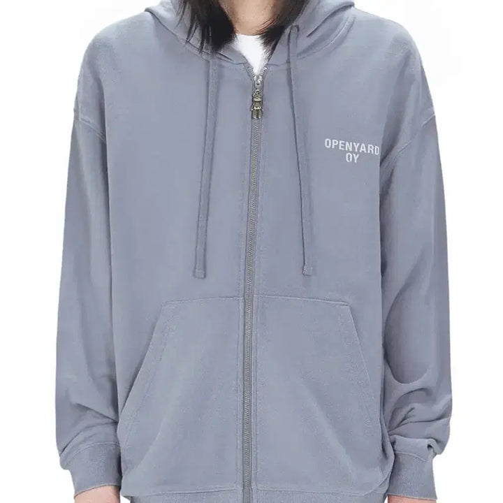 [BUNJANG] OY Mosaic Odolly Hoodie Zip-up (Blue Gray) / (택O) 오와이 OY 모자이크 오돌리 후드집업 (블루그레이)