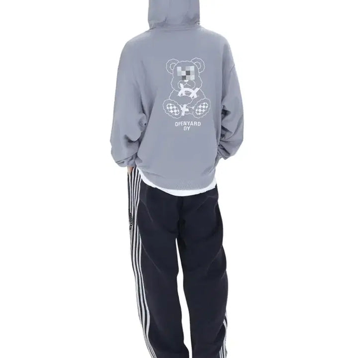 [BUNJANG] OY Mosaic Odolly Hoodie Zip-up (Blue Gray) / (택O) 오와이 OY 모자이크 오돌리 후드집업 (블루그레이)