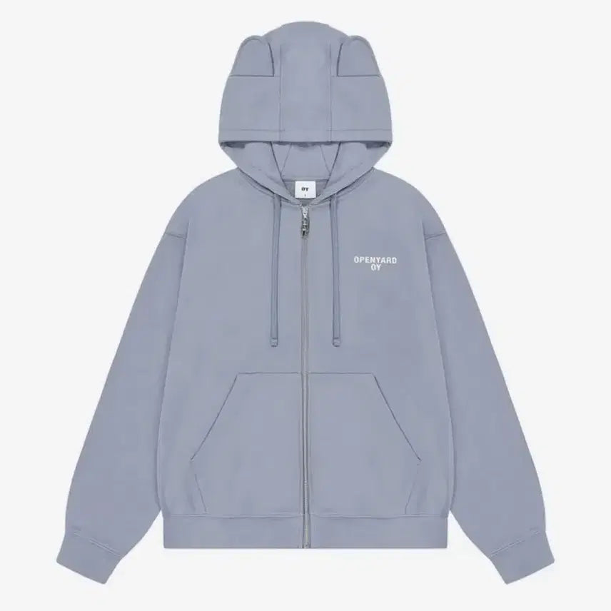 [BUNJANG] OY Mosaic Odolly Hoodie Zip-up (Blue Gray) / (택O) 오와이 OY 모자이크 오돌리 후드집업 (블루그레이)
