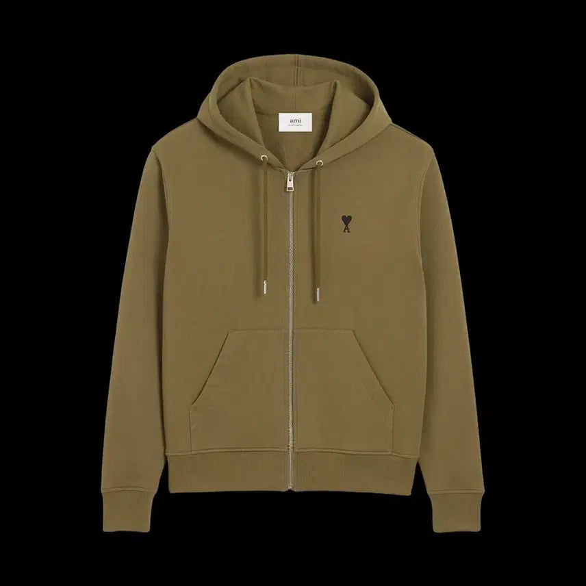 [BUNJANG] AMI de Coeur Small Logo Full Zip-up Hoodie / 아미 드 꾀흐 스몰로고 풀 집업[신상품/4가지색상]