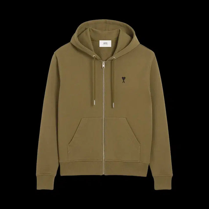 [BUNJANG] AMI de Coeur Small Logo Full Zip-up Hoodie / 아미 드 꾀흐 스몰로고 풀 집업[신상품/4가지색상]