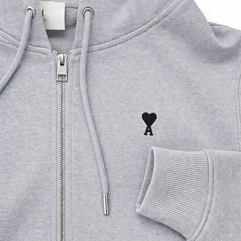 [BUNJANG] AMI de Coeur Small Logo Full Zip-up Hoodie / 아미 드 꾀흐 스몰로고 풀 집업[신상품/4가지색상]