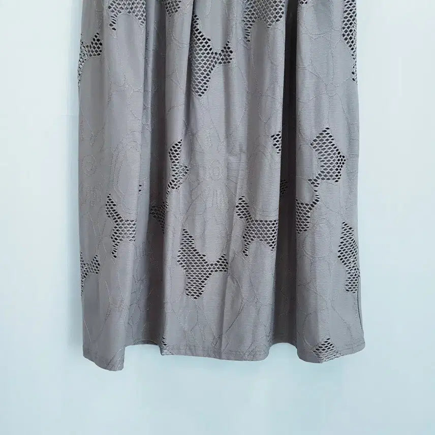 [SOLD OUT] 빈티지 밴딩 펀칭 주름 스판 롱 스커트 여L Q394