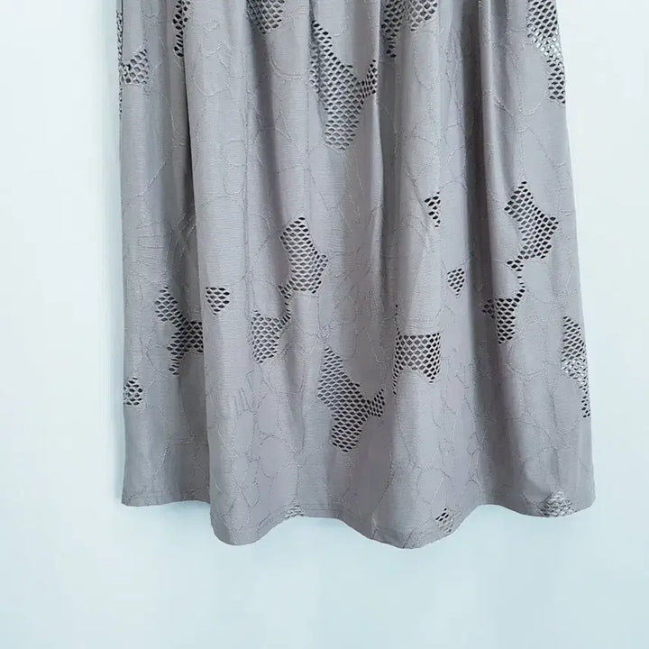 [SOLD OUT] 빈티지 밴딩 펀칭 주름 스판 롱 스커트 여L Q394