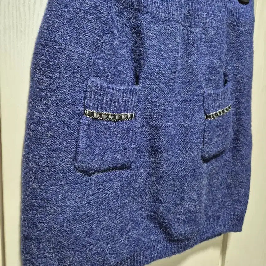 [BUNJANG] Vtg Navy Blue Cardigan Skirt Set / (세일)(새상품)vtg 네이비블루 가디건 스커트 셋업