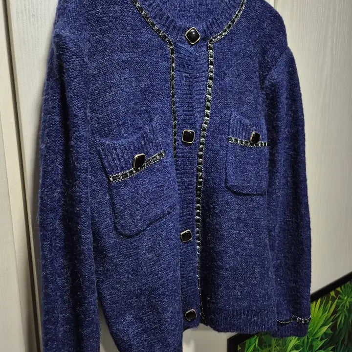 [BUNJANG] Vtg Navy Blue Cardigan Skirt Set / (세일)(새상품)vtg 네이비블루 가디건 스커트 셋업