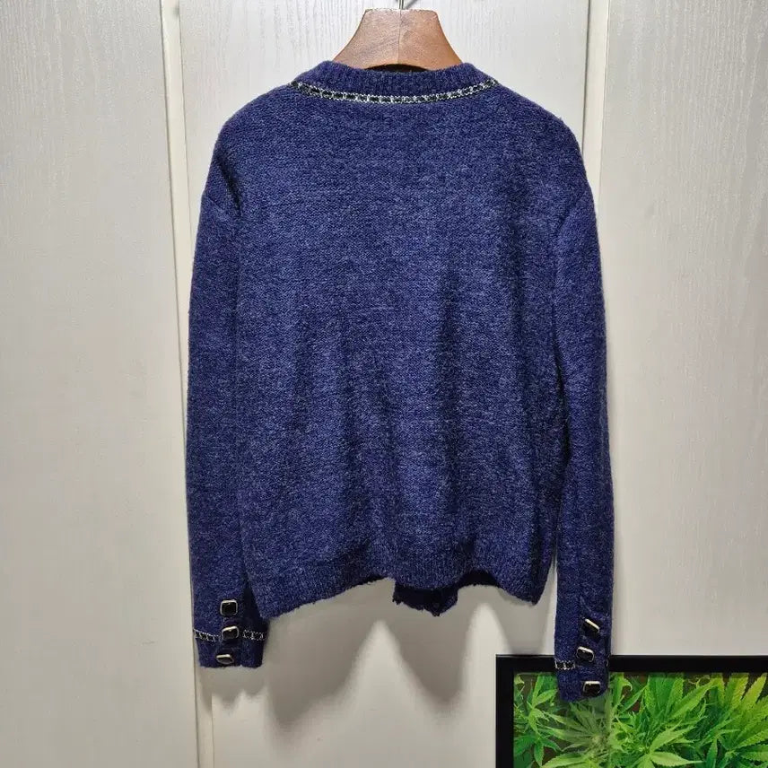 [BUNJANG] Vtg Navy Blue Cardigan Skirt Set / (세일)(새상품)vtg 네이비블루 가디건 스커트 셋업