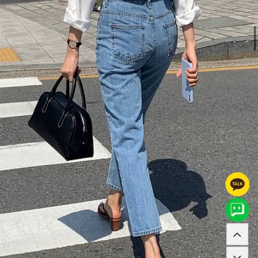 [BUNJANG] Like You Rutic Medium Wash Straight Denim Jeans / 라이크유 르틱 중청 일자 콘데님 롱XS  원로그 가내스라 미뉴에트 어텀