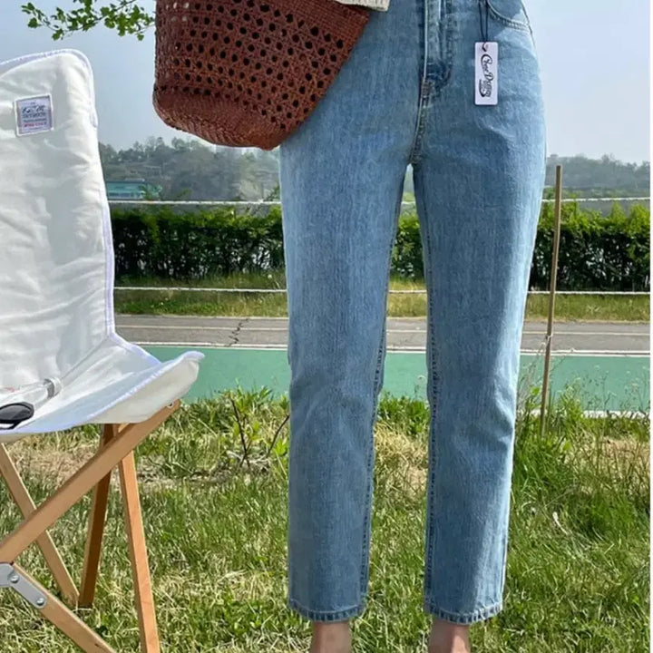 [BUNJANG] Like You Rutic Medium Wash Straight Denim Jeans / 라이크유 르틱 중청 일자 콘데님 롱XS  원로그 가내스라 미뉴에트 어텀
