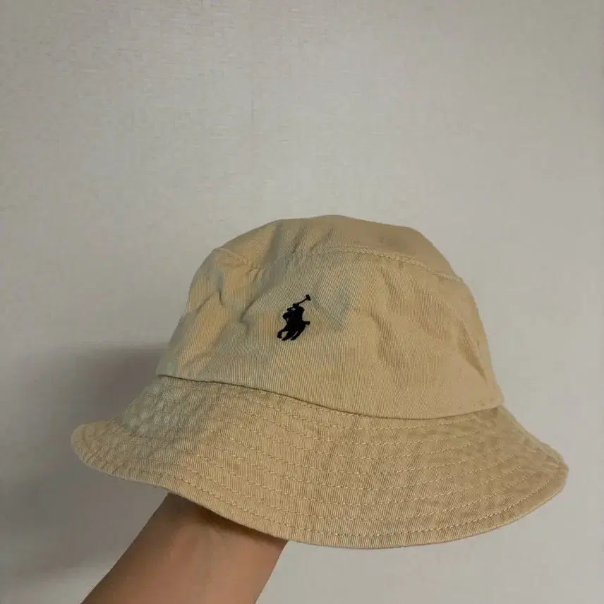 [BUNJANG] Polo Ralph Lauren Beige Bucket Hat / 폴로 랄프로렌 베이지 버킷햇