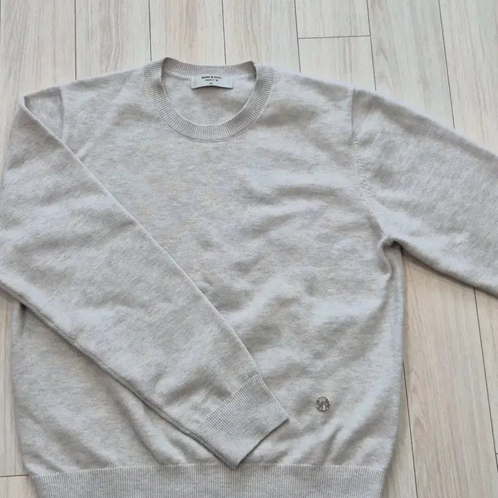 [BUNJANG] Round Neck Long Sleeve Knit Beige / 라운드넥 긴팔 니트 베이지