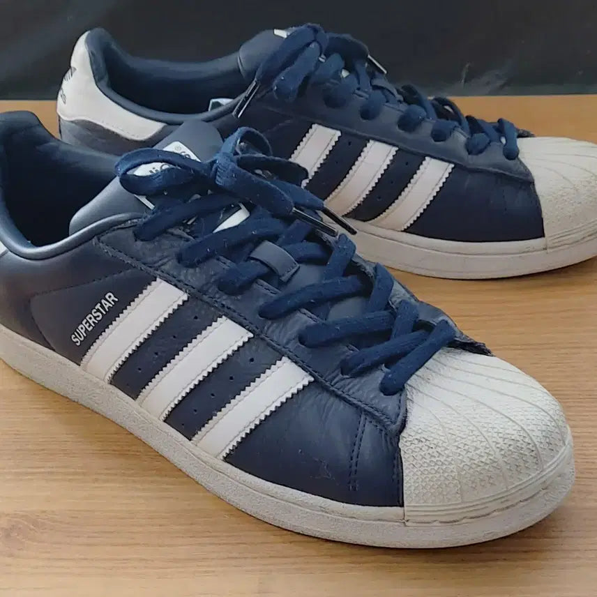 [BUNJANG] Adidas Superstar Navy-White (280mm) / 아디다스 280 슈퍼스타 네이비-화이트. NV-W. B.