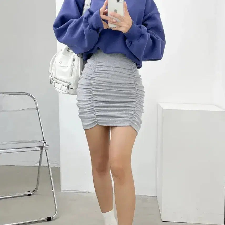 [SOLD OUT] [새상품] 셔링 밴딩 미니스커트
