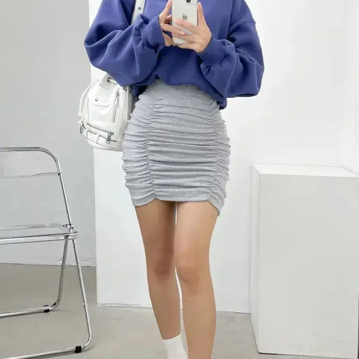 [SOLD OUT] [새상품] 셔링 밴딩 미니스커트