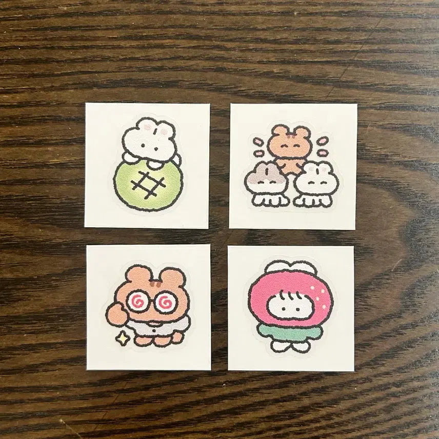 [SOLD OUT] 띠부띠부씰 스티커 펠트 스티커 판매 ( 우이 윤구 하트쉽 히히클럽)