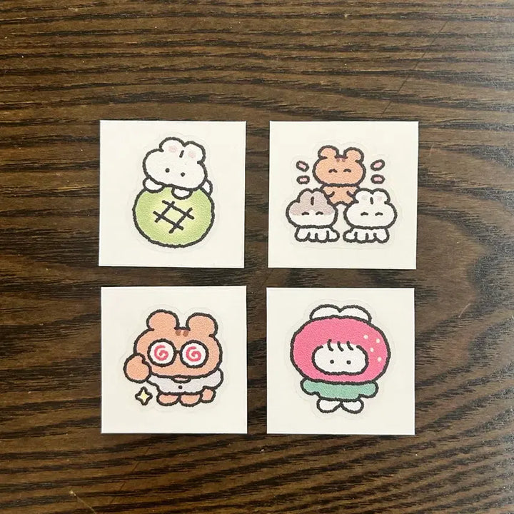 [SOLD OUT] 띠부띠부씰 스티커 펠트 스티커 판매 ( 우이 윤구 하트쉽 히히클럽)