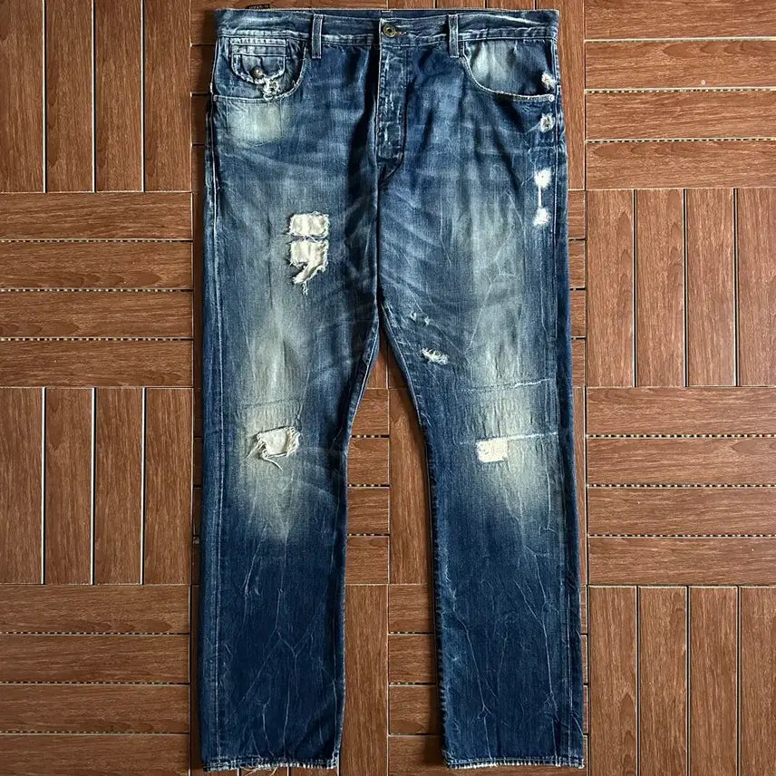 [BUNJANG] G-Star Raw Distressed Washing Denim Pants 36 / 지스타로우 디스트레스드 워싱 데님 팬츠 36
