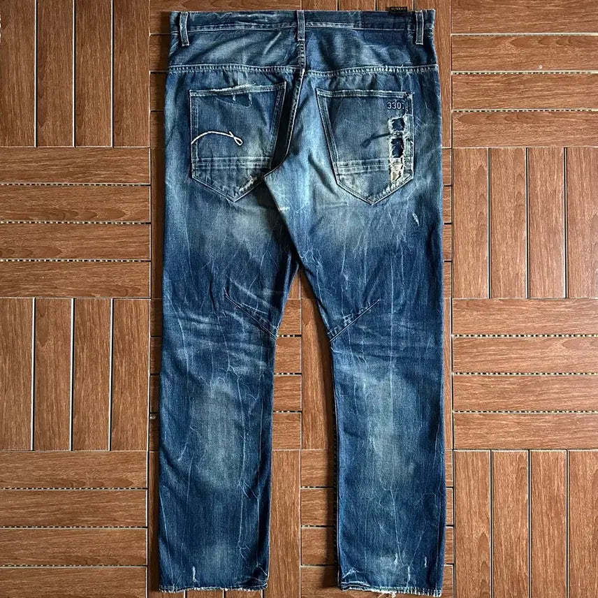 [BUNJANG] G-Star Raw Distressed Washing Denim Pants 36 / 지스타로우 디스트레스드 워싱 데님 팬츠 36