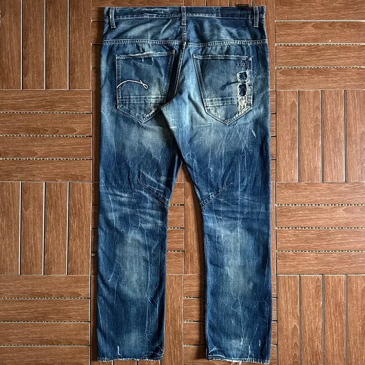 [BUNJANG] G-Star Raw Distressed Washing Denim Pants 36 / 지스타로우 디스트레스드 워싱 데님 팬츠 36