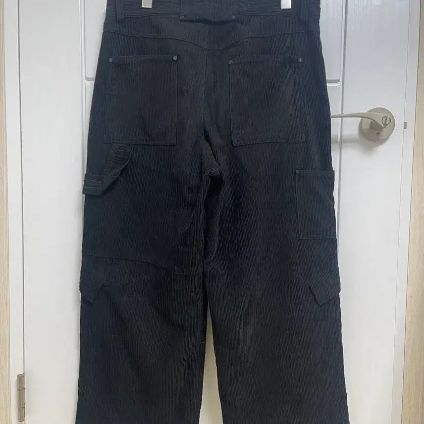 [BUNJANG] Wooyoungmi Corduroy Cargo Pants Black 50 / 우영미 파리 코듀로이 카고 팬츠 블랙 50