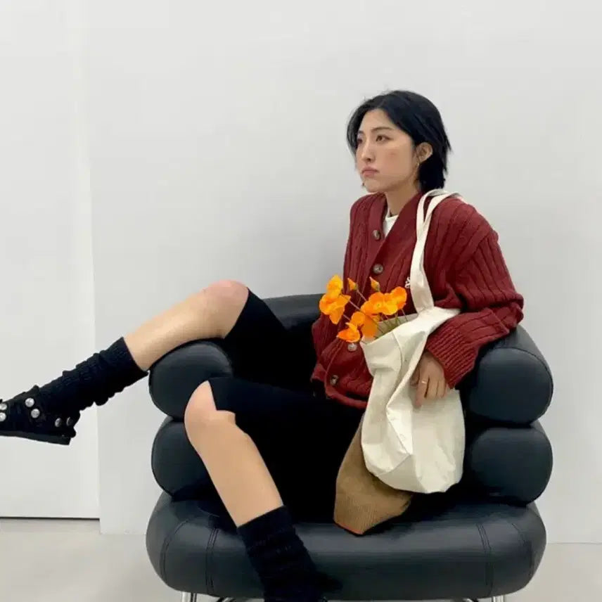 [BUNJANG] SATUR Cardigan Red/Burgundy (WS) / [1회착용] SATUR 세터 가디건 레드/버건디 ws
