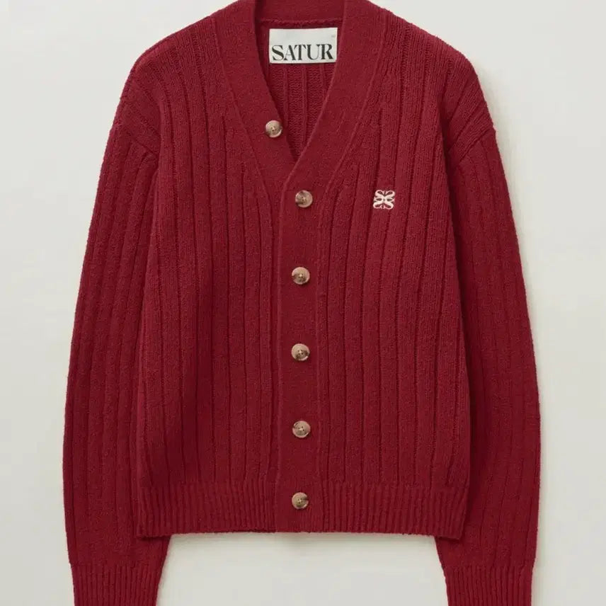 [BUNJANG] SATUR Cardigan Red/Burgundy (WS) / [1회착용] SATUR 세터 가디건 레드/버건디 ws