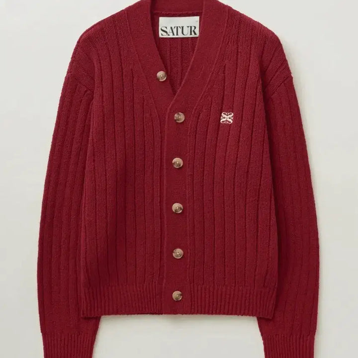 [BUNJANG] SATUR Cardigan Red/Burgundy (WS) / [1회착용] SATUR 세터 가디건 레드/버건디 ws