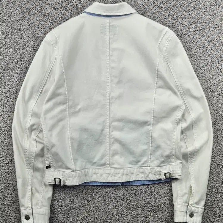[BUNJANG] Polo Jeans Company White Spandex Denim Work Jacket (L) / 폴로 진스 컴퍼니 화이트 스판 데님 워크 자켓 ( L ) / 11813