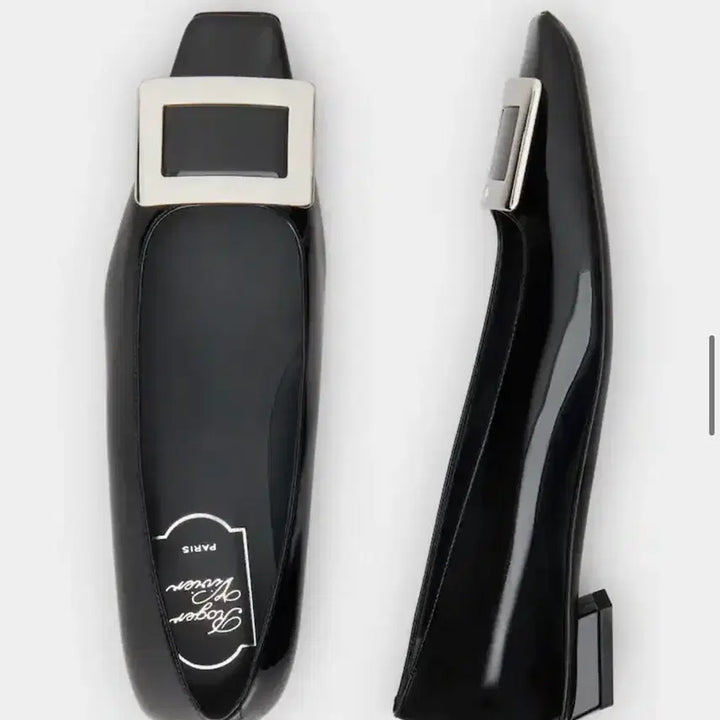 [BUNJANG] Roger Vivier Belle Vivier Black Patent Leather Flat Shoes / 로저비비에 벨비비에