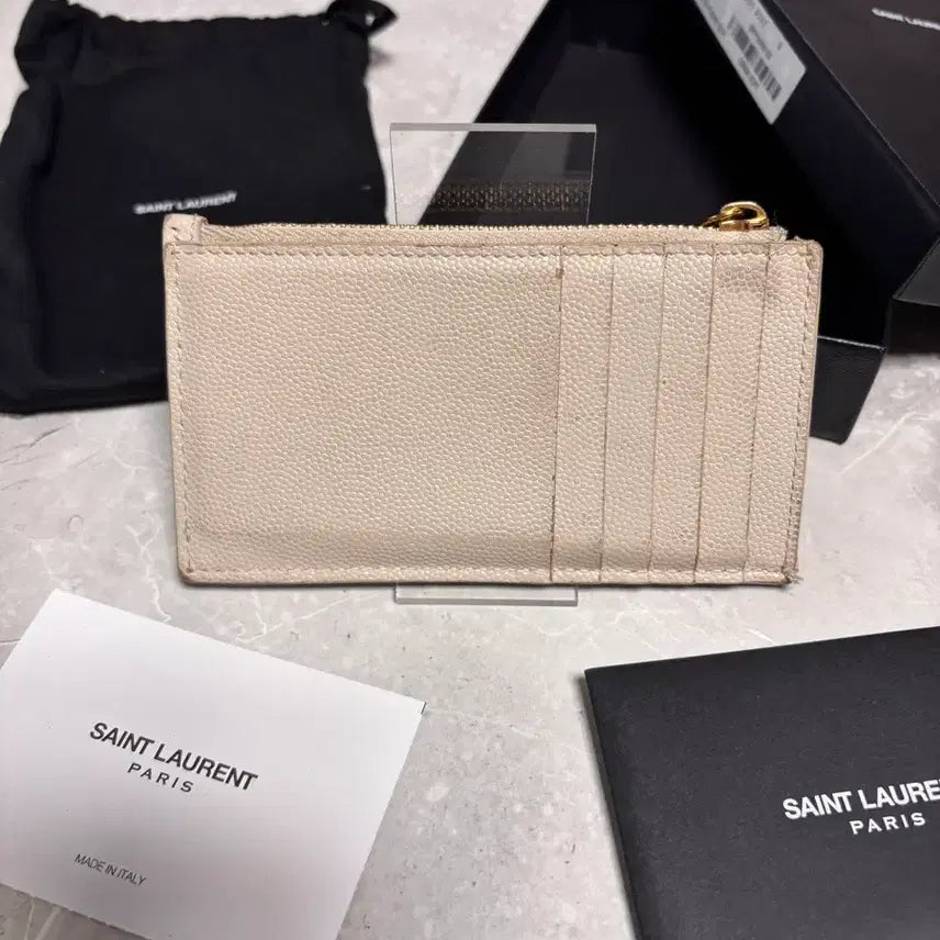 [BUNJANG] Yves Saint Laurent Monogram Calfskin Card Wallet / [정품] 입생로랑 모노그램 카프스킨 카드지갑