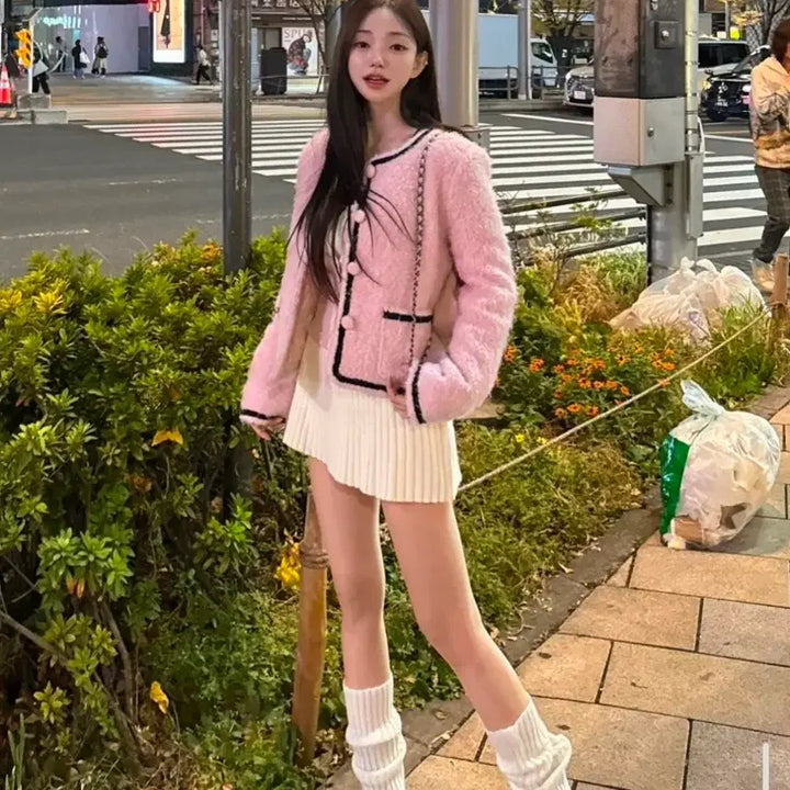 [BUNJANG] Kinda Me Tweed Padded Jacket Coat / 갸루/공주룩) 카인다미 울 트위드 누빔 패딩 자켓 코트 무스탕 겨울 일본