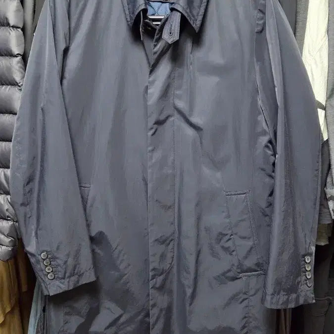 [BUNJANG] BON Z-Flower Navy Quilted Coat / BON 지플로워 코트 100 네이비 퀼팅 안감
