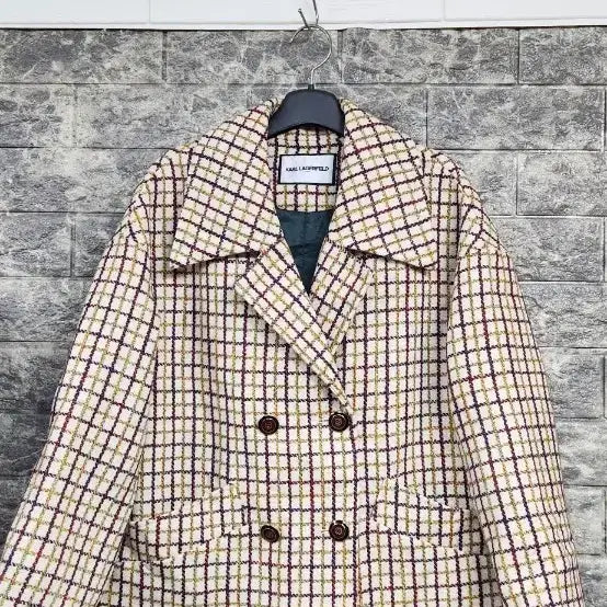 [BUNJANG] Karl Lagerfeld Check Tweed Oversized Jacket / 칼 라거펠트 체크 트위드 오버핏자켓5566