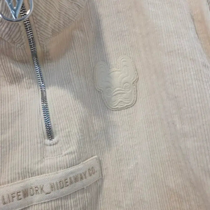 [BUNJANG] LifeWork Corduroy Half-Zip Pullover Ivory / 라이프워크 코듀로이 하프집업 아이보리
