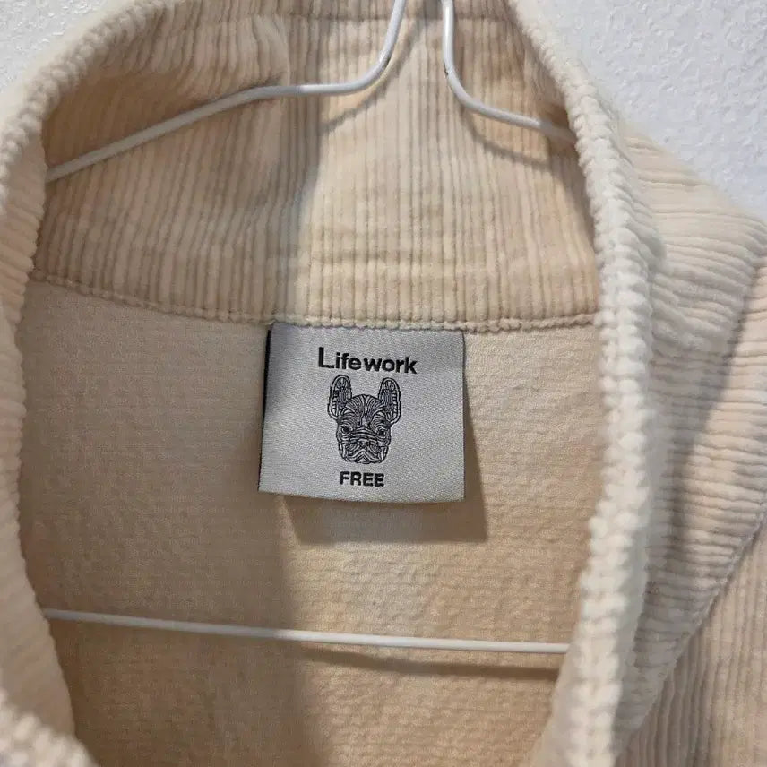 [BUNJANG] LifeWork Corduroy Half-Zip Pullover Ivory / 라이프워크 코듀로이 하프집업 아이보리