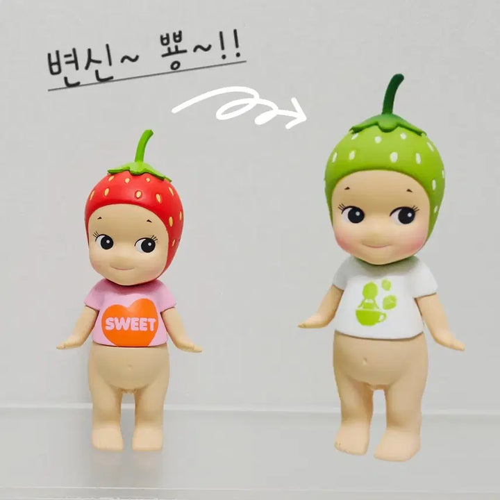 [BUNJANG] Custom Sony Angel Terrace Green Strawberry Figurine Set / 커스텀 소니엔젤 테라스 덜익은 초록딸기 + 스텐드세트