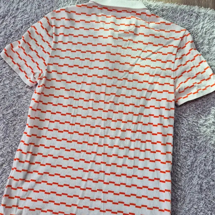 [BUNJANG] Lacoste Golf Orange Patterned Polo Shirt / 라코스테골프티셔츠 라코스테피케셔츠