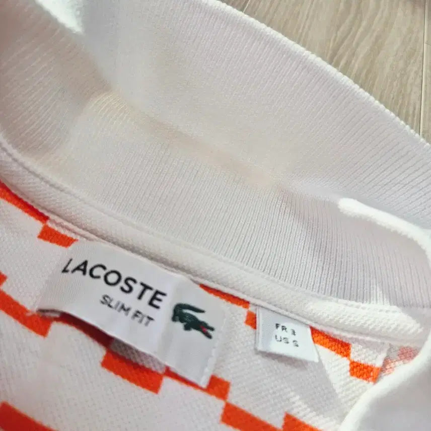 [BUNJANG] Lacoste Golf Orange Patterned Polo Shirt / 라코스테골프티셔츠 라코스테피케셔츠