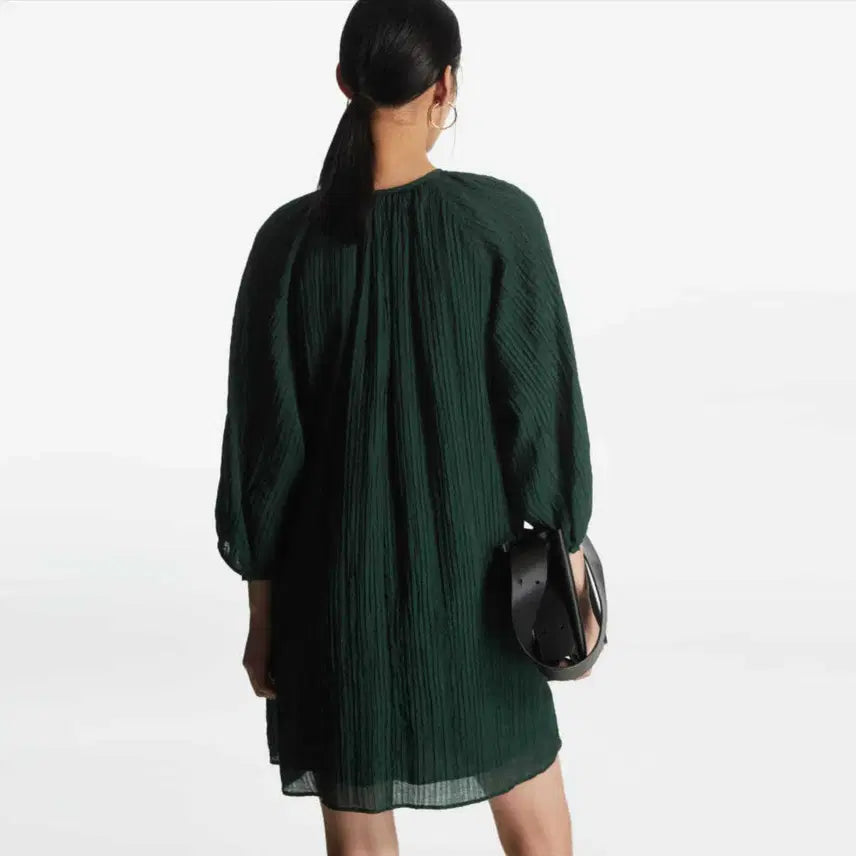 [SOLD OUT] COS 퍼프소매 시어서커 원피스 프리사이즈