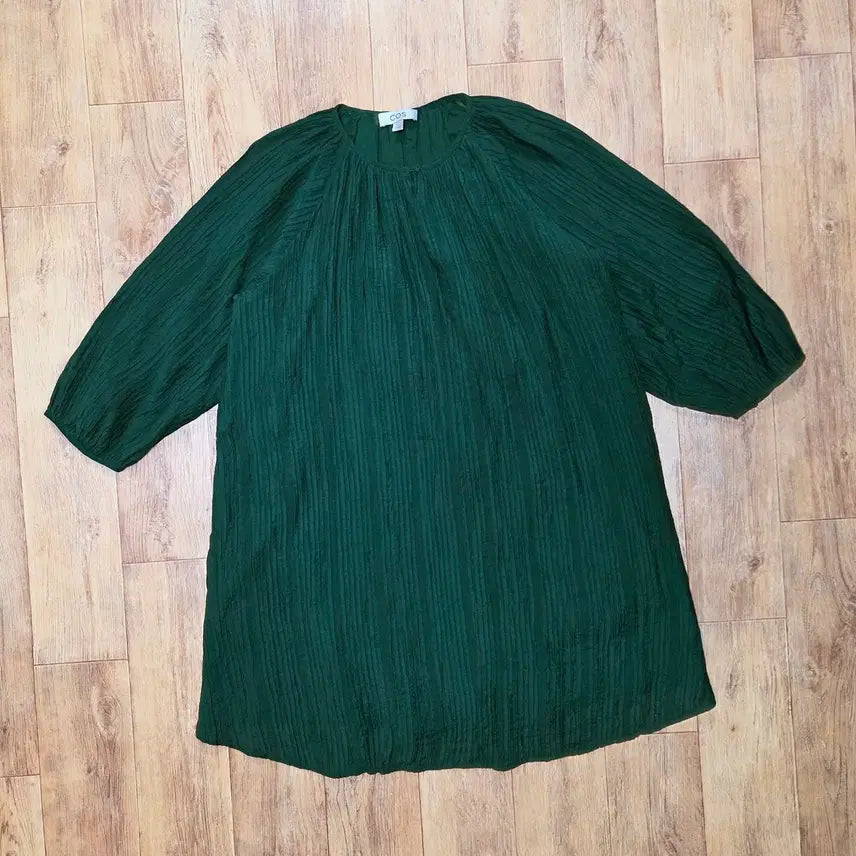 [SOLD OUT] COS 퍼프소매 시어서커 원피스 프리사이즈