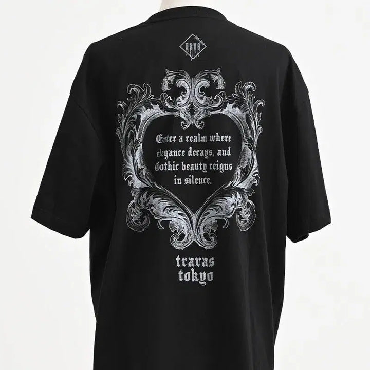 [BUNJANG] Travas Tokyo Layered Bear Print T-shirt / 트라바스 도쿄 메쉬 포함 레이어드 곰 프린트 티셔츠