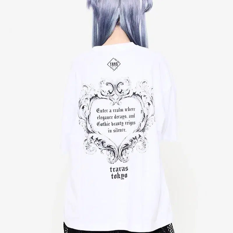 [BUNJANG] Travas Tokyo Layered Bear Print T-shirt / 트라바스 도쿄 메쉬 포함 레이어드 곰 프린트 티셔츠