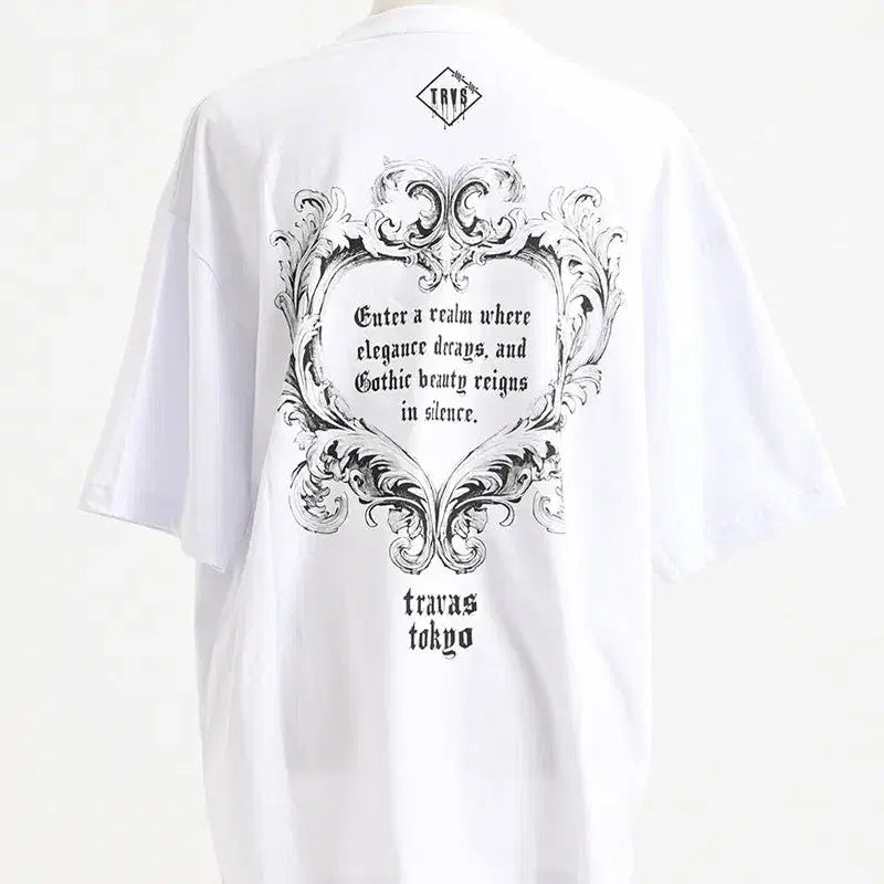 [BUNJANG] Travas Tokyo Layered Bear Print T-shirt / 트라바스 도쿄 메쉬 포함 레이어드 곰 프린트 티셔츠