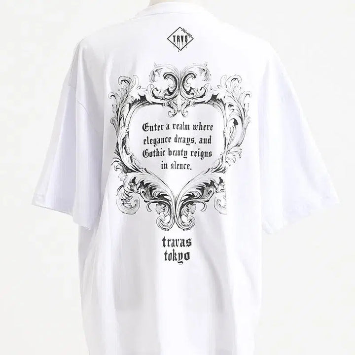 [BUNJANG] Travas Tokyo Layered Bear Print T-shirt / 트라바스 도쿄 메쉬 포함 레이어드 곰 프린트 티셔츠