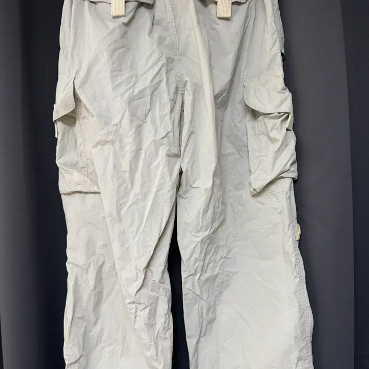 [BUNJANG] Haea Cargo Nylon Pants Cream / haea 카고 나일론 팬츠 크림