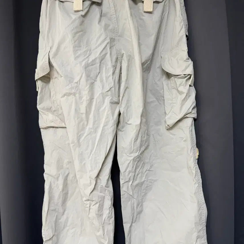 [BUNJANG] Haea Cargo Nylon Pants Cream / haea 카고 나일론 팬츠 크림